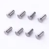 Nickel plated round head semi - hollow nail hat rivets handbag rivet hand press machine