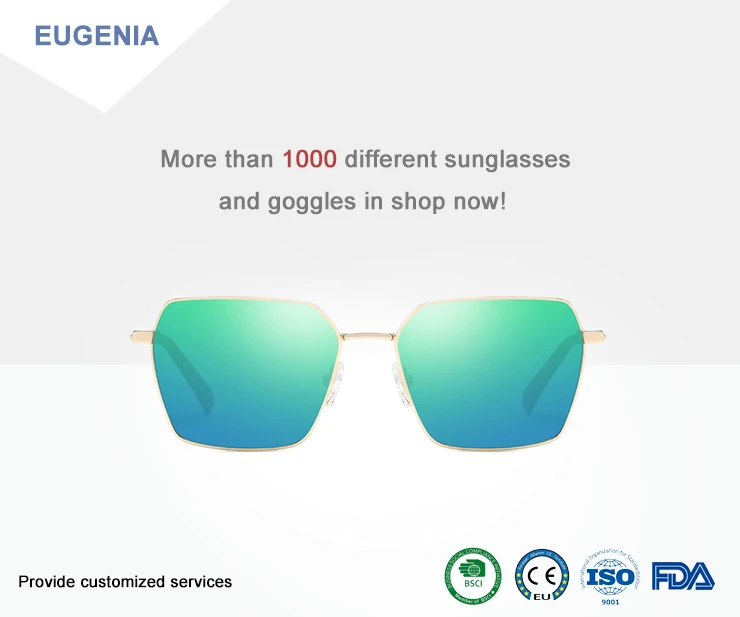 Eugenia black square sunglasses elegant for Driving-3