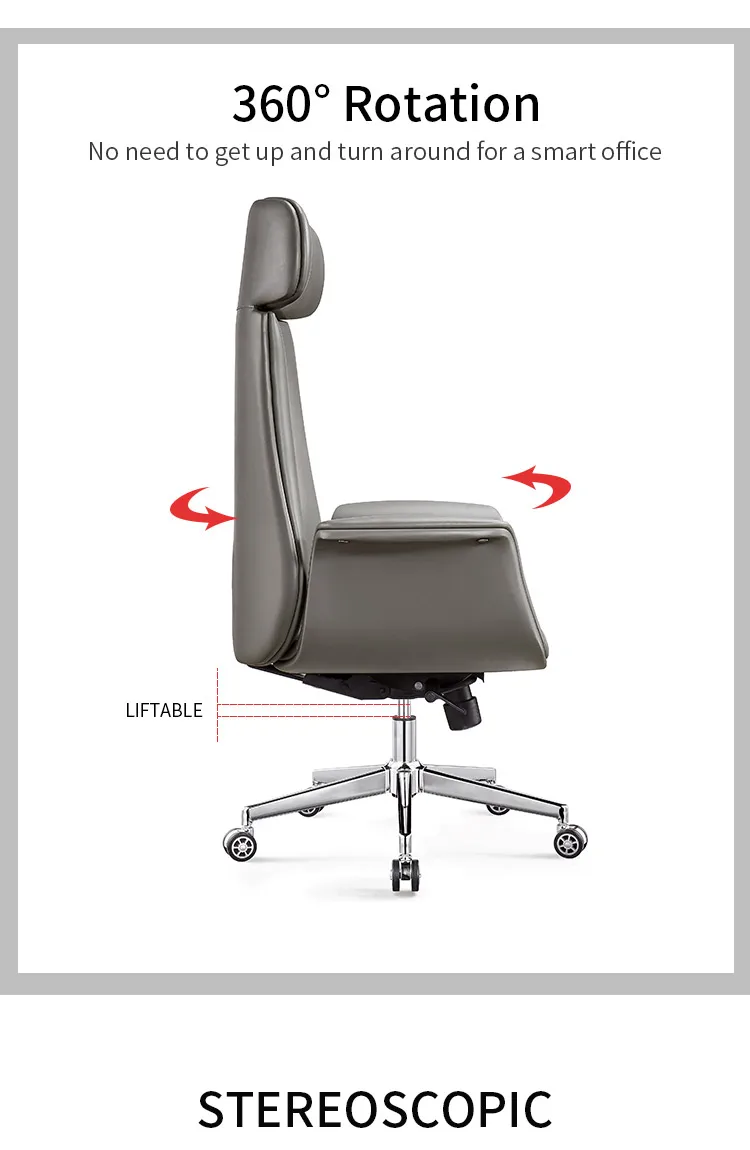 Leather Office Chair Black Executive Executif Luxury