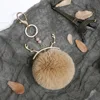 Autumn and winter fur ball keychain gift deer head car key rings jewelry Christmas ornaments