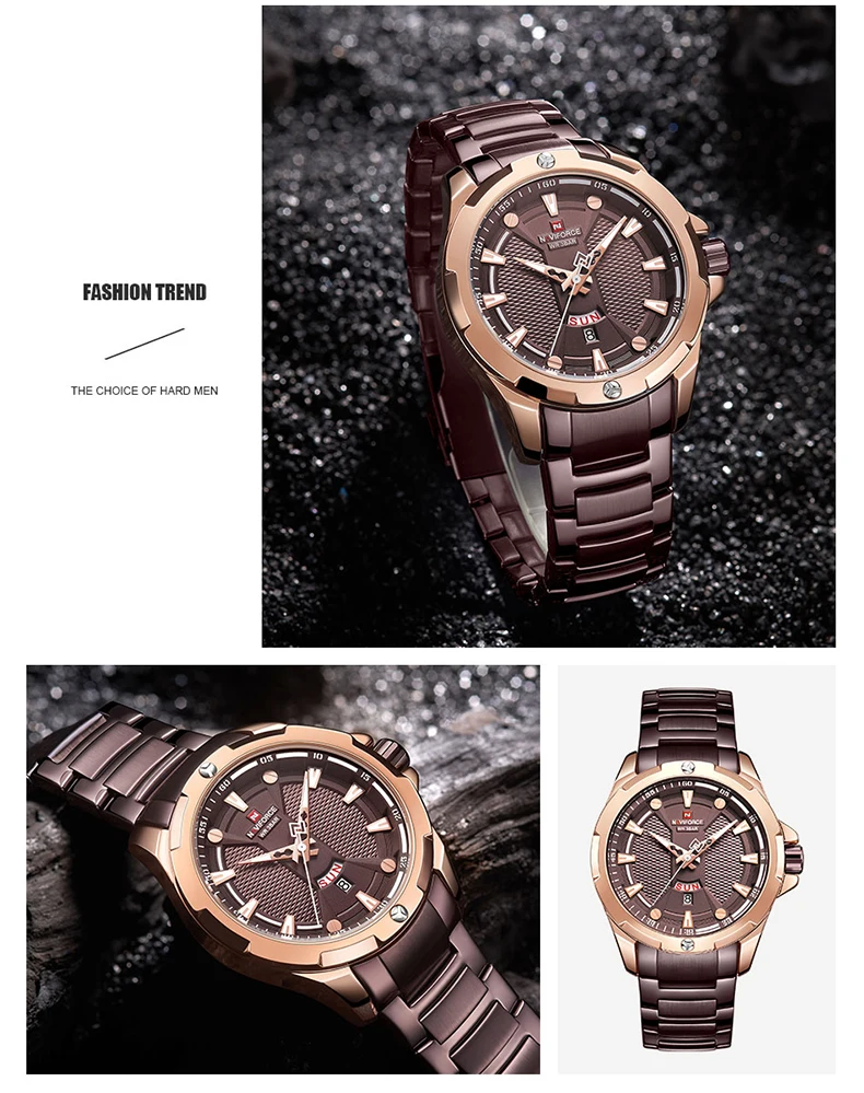 NAVIFORCE Fashion Blue Watch Men Luxury Quartz Wristwatch Sport Casual Clock Waterproof Watches Relogio Masculino