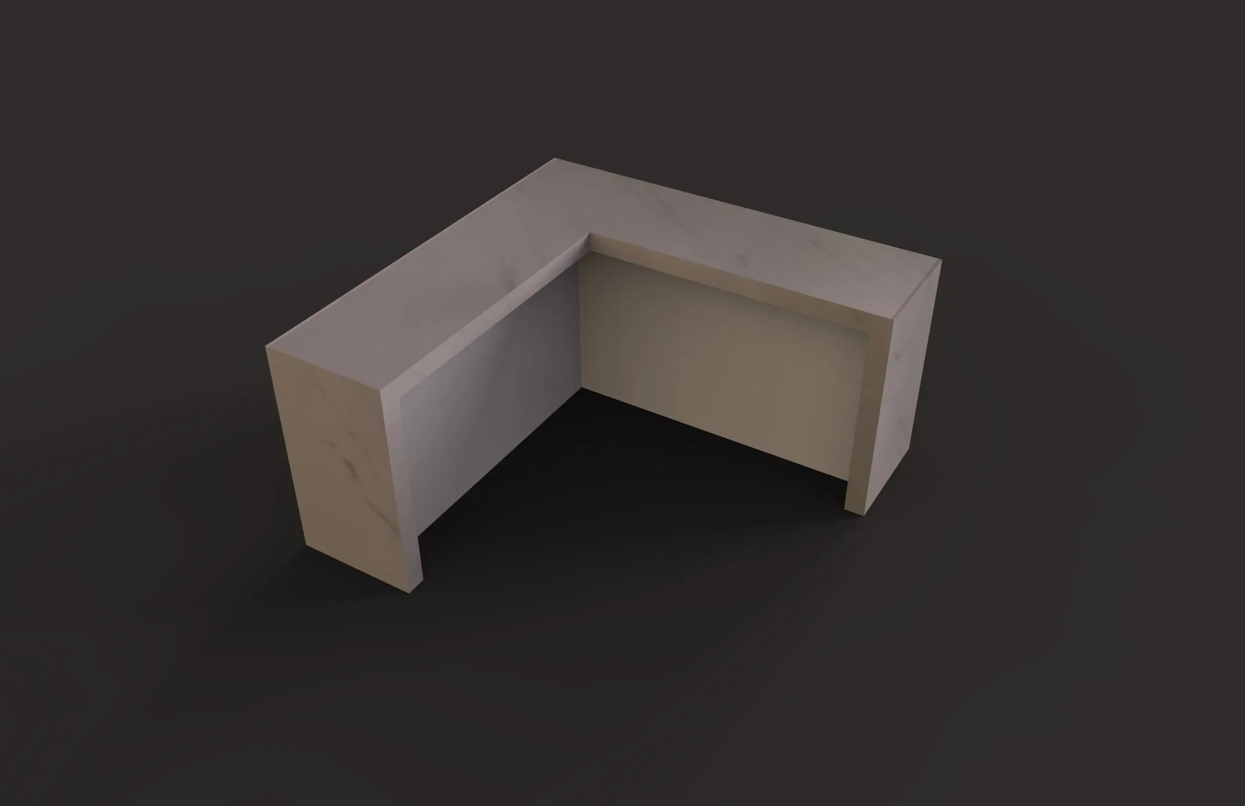 Artificial Marble L Shape Home Bar Counter White Modern Tall Bar Table