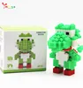 Cute Green Super Mario Dinosaurs Legoing Building Blocks Assembly Toys Intelligence Insertion