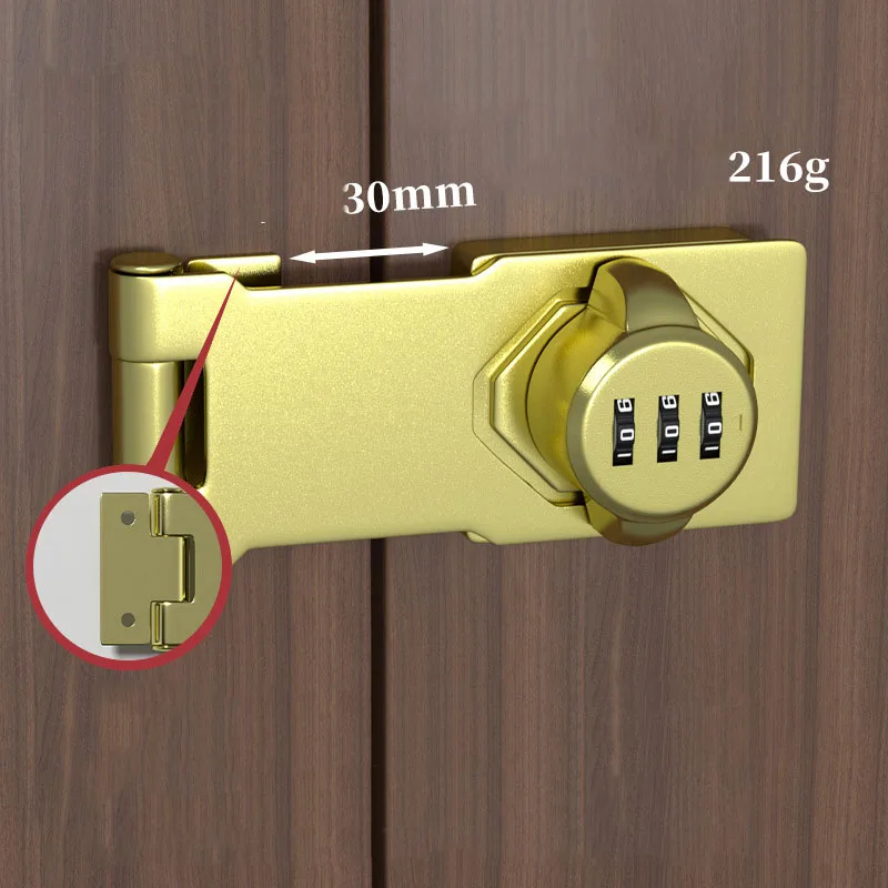 Mechanical Password Rotary Hasp Locks Door Latch Lock For Small Doors Barn Door Latch