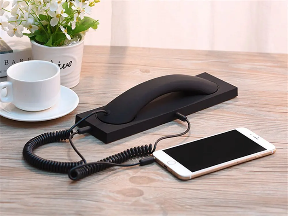Wired Portable Usb Handset Plug Speakerphone In Retro Handset For