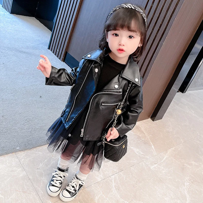 Fashion Girls Black Pu Zipper Jackets Kids Leather Jacket Autumn Winter  Classic Collar Coats Children's Windbreaker Clothing - Buy Flower Child  Clothing Comfortable Girls Clothing Fashion Teen Clothing Fashion Girls  Black Pu