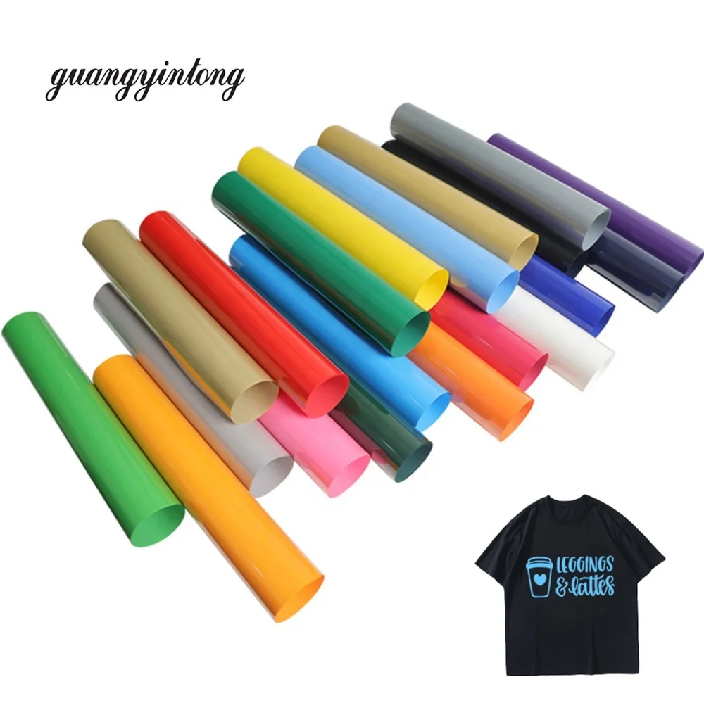 Guagnyintong Printable Heat Transfer Vinyl Chemica Vinyl Wholesale Transfer Paper Flex Easy Cut