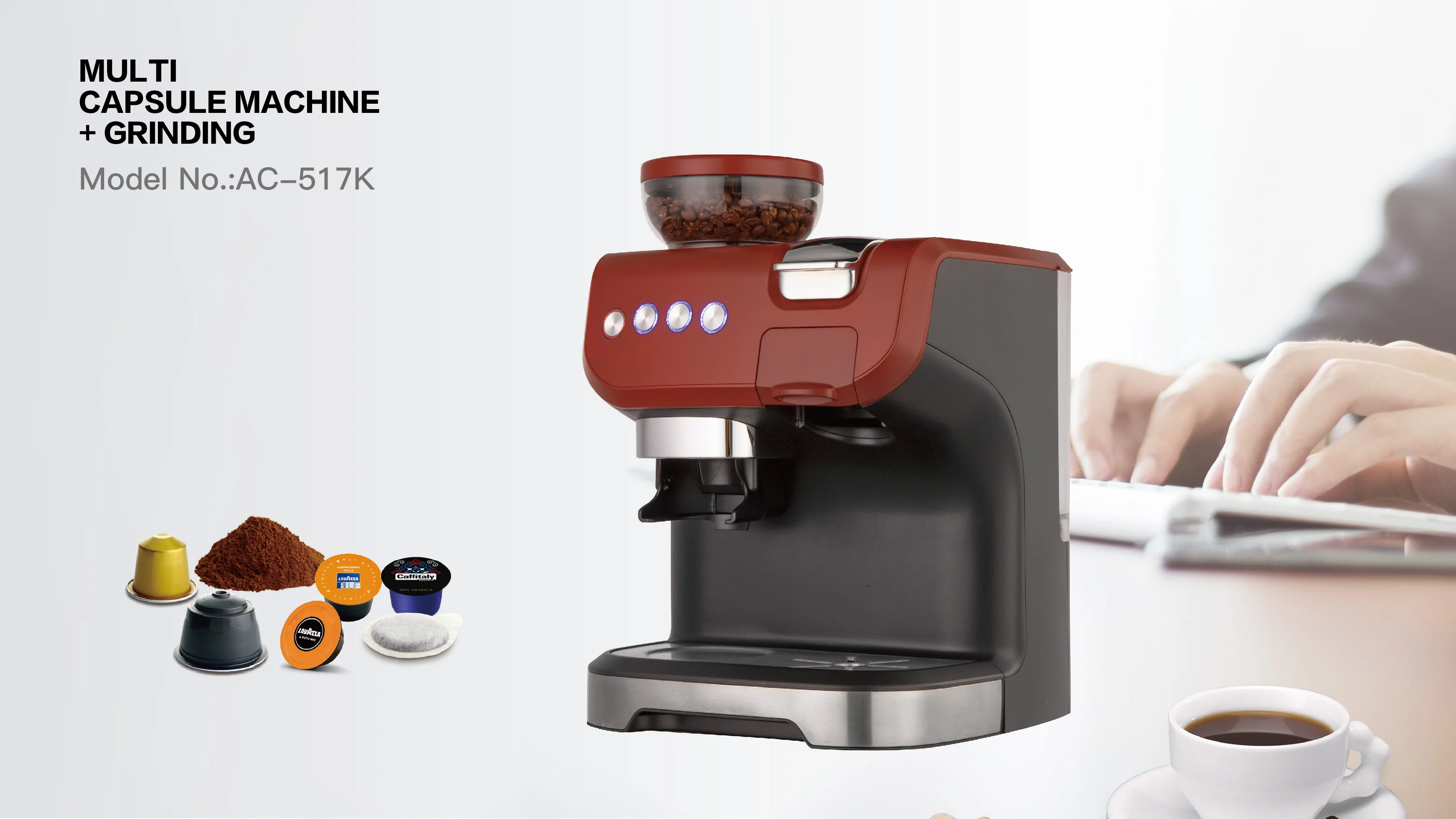 Capsule Coffee Machine Makers Semi Automatic Np 3 In 1 Multi Capsule