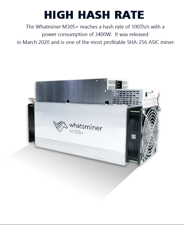 Best Selling Bitcoin Mining Whatsminer M30s+ 100t 3400w Microbt M30s ...
