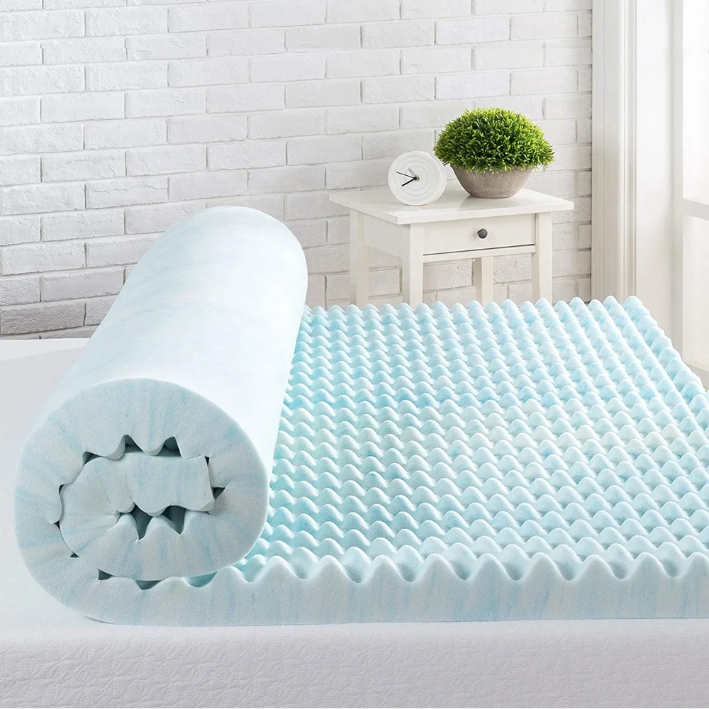 New Design Egg Crate Topper Gel Foam Knurling Mattress Customize Size ...