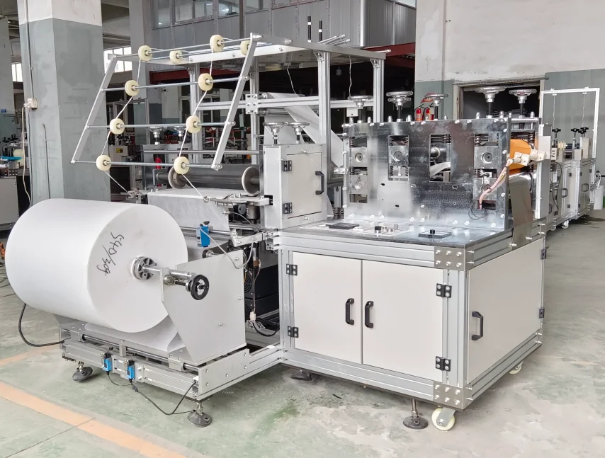 Full Automatic Non Woven Shoe Cover Making Machine With Bagging System