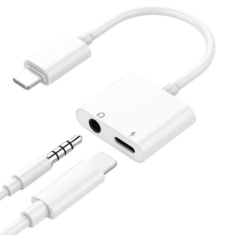 Livraison gratuite Pour iPhone Adaptateur 2 en 1 Pour Apple iPhone XS MAX XR X 7 8 Plus Splitter 3.5mm Jack &Eacute;couteur C&acirc;ble Adaptateur - ANKUX Tech Co., Ltd