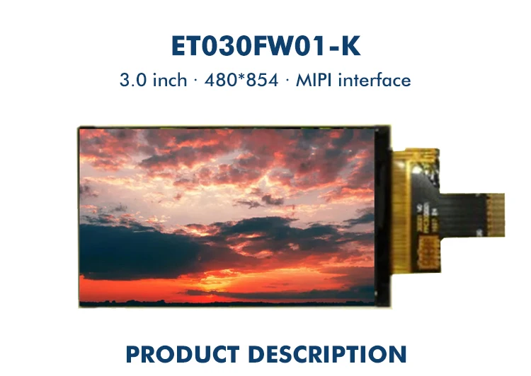 Youritech custom 3.0inch ips panel MIPI interface portrait display 480*854 lcd screen high contrast 3inch tft lcd module