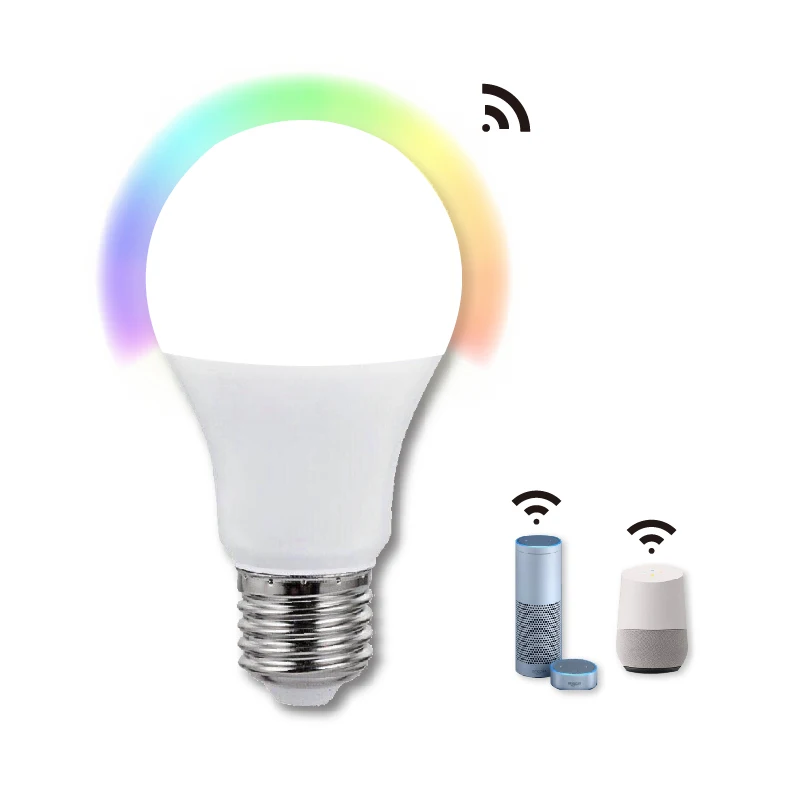 10W Time Setting Google Assistant Voice Group Remote Control Alexa Lamp WiFi Bulb