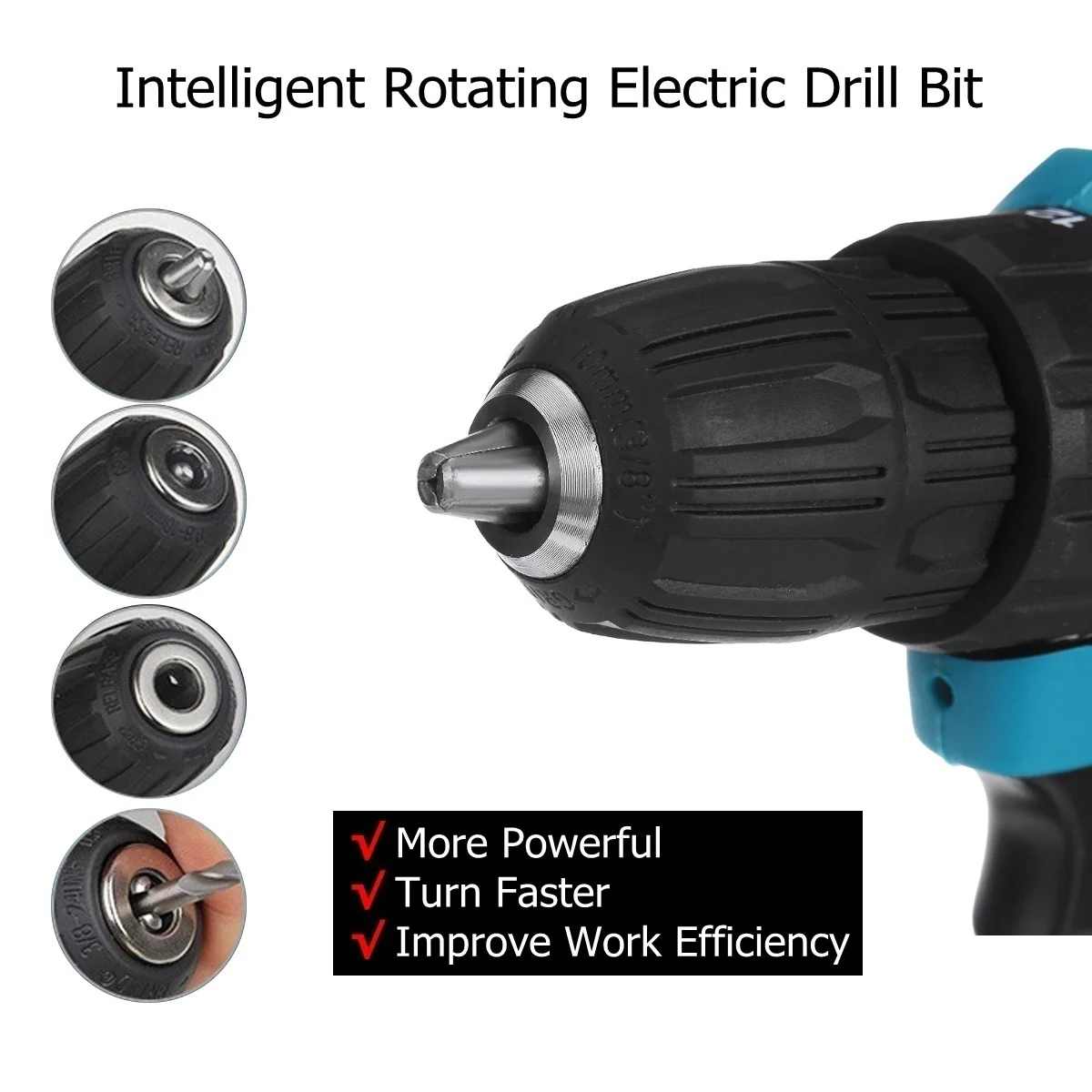 18V Battery 3 in 1 Brushless Electric Hammer Drill Electric Screwdriver 13mm 20+3 Torque Cordless Impact Drill set