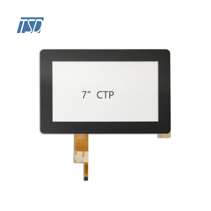 Custom Ctp Tempered Glass 7 Capacitive Touch Panel I2c Interface 7 Inch Pcap Multi Touch Screen 3869