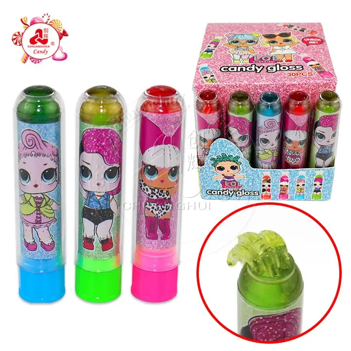 Crazy Hair Lipstick Gel Liquid Candy Fruit Flavor Lipstick Jam Syrup