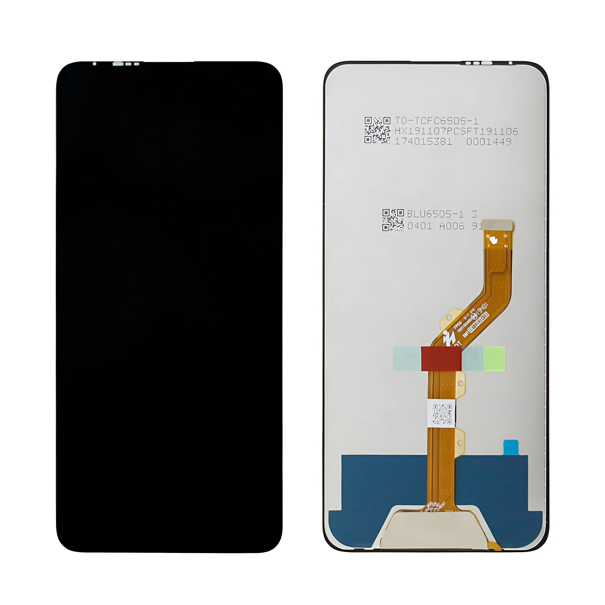 Close-up of CD6 LCD flex cable connector and motherboard socket alignment