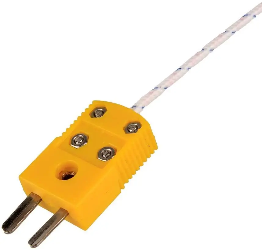 Mini-Connector Yellow or Orange Thermocouple Temperature Probe Sensor Measure Range -50~700 (Pack of 5)