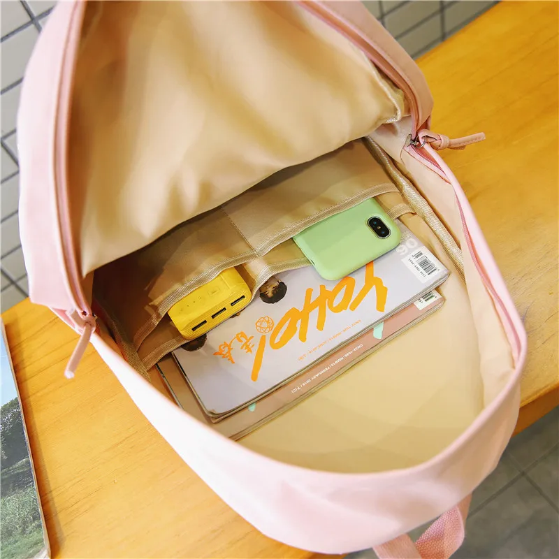 product-mochilas Cute Pretty Style Girls School Backpack Big Capacity Waterproof Nylon Schoolbag Bac-1