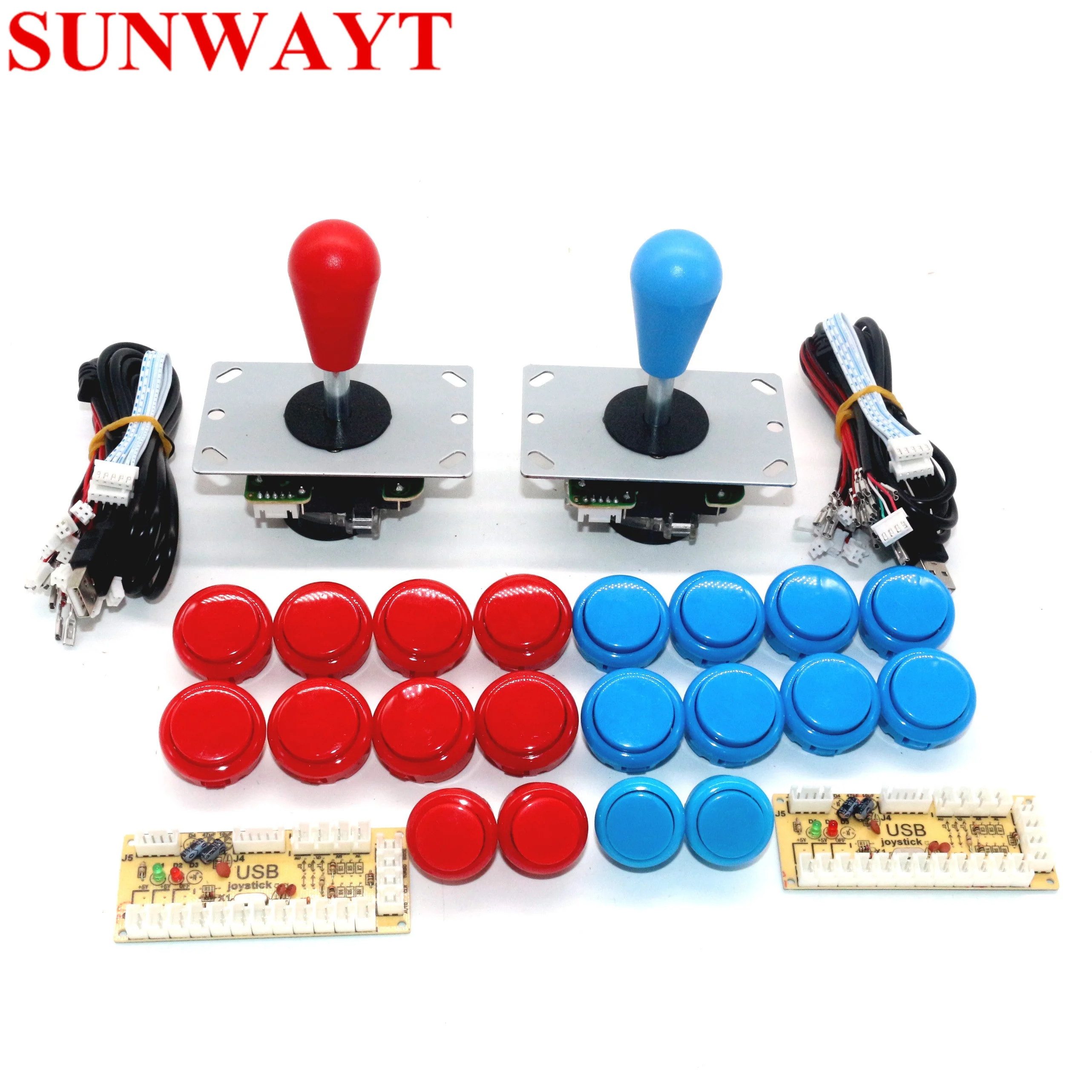 24MM/30MM Arcade Game Console Buttons, 4/8 Way Joystick, USB