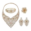 BFBS-502 xuping new arrival luxury bridal jewelry sets gold plated elegant ladies pretty flowers wedding jewelry sets