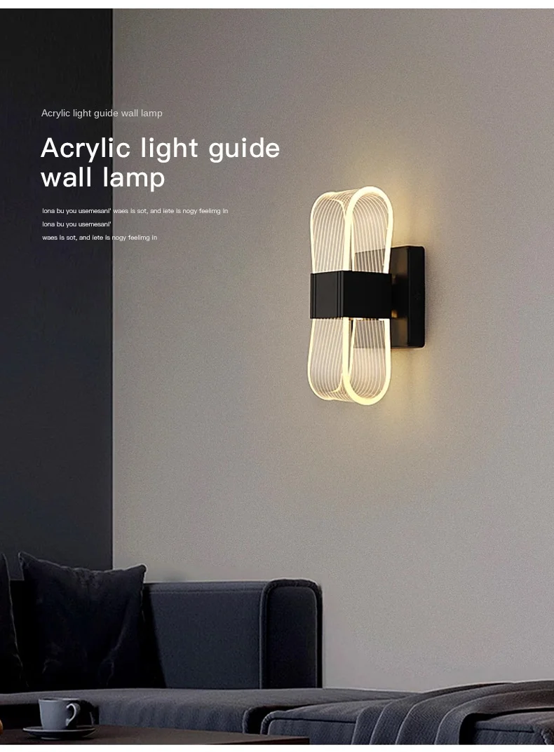product modern minimalist nordic led bedside lamp cross border ultra bright aluminum for bedroom living room aisle background wall light-9