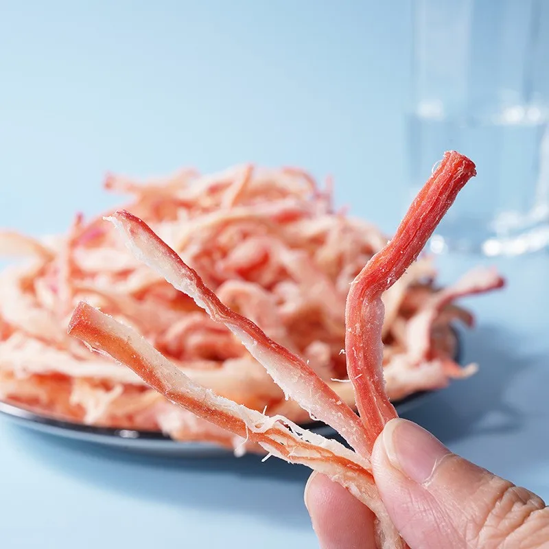 500gram Plastic Bottle Dry Seasoned Red Squid Sea Food In China Dried