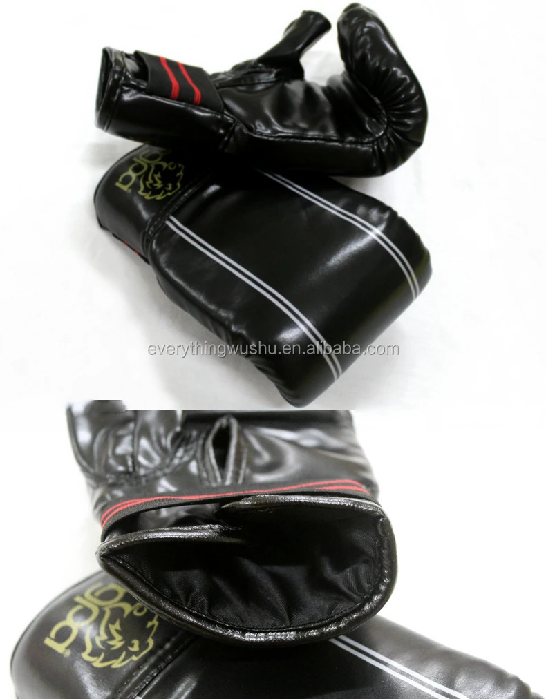 PU Leather Half Mitts  MMA Muay Thai Training Punching Sparring Boxing Gloves