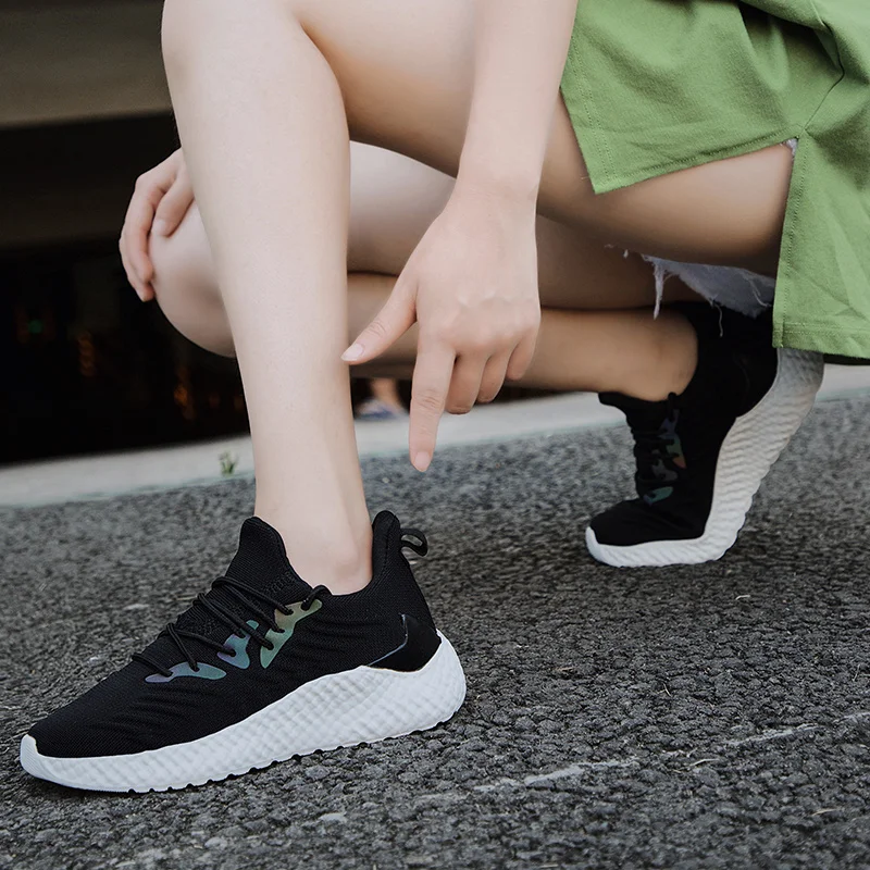 Street punk men's shoes summer breathable flying woven mesh tide shoes Korean version of a pedal lazy shoes deodorant sports can