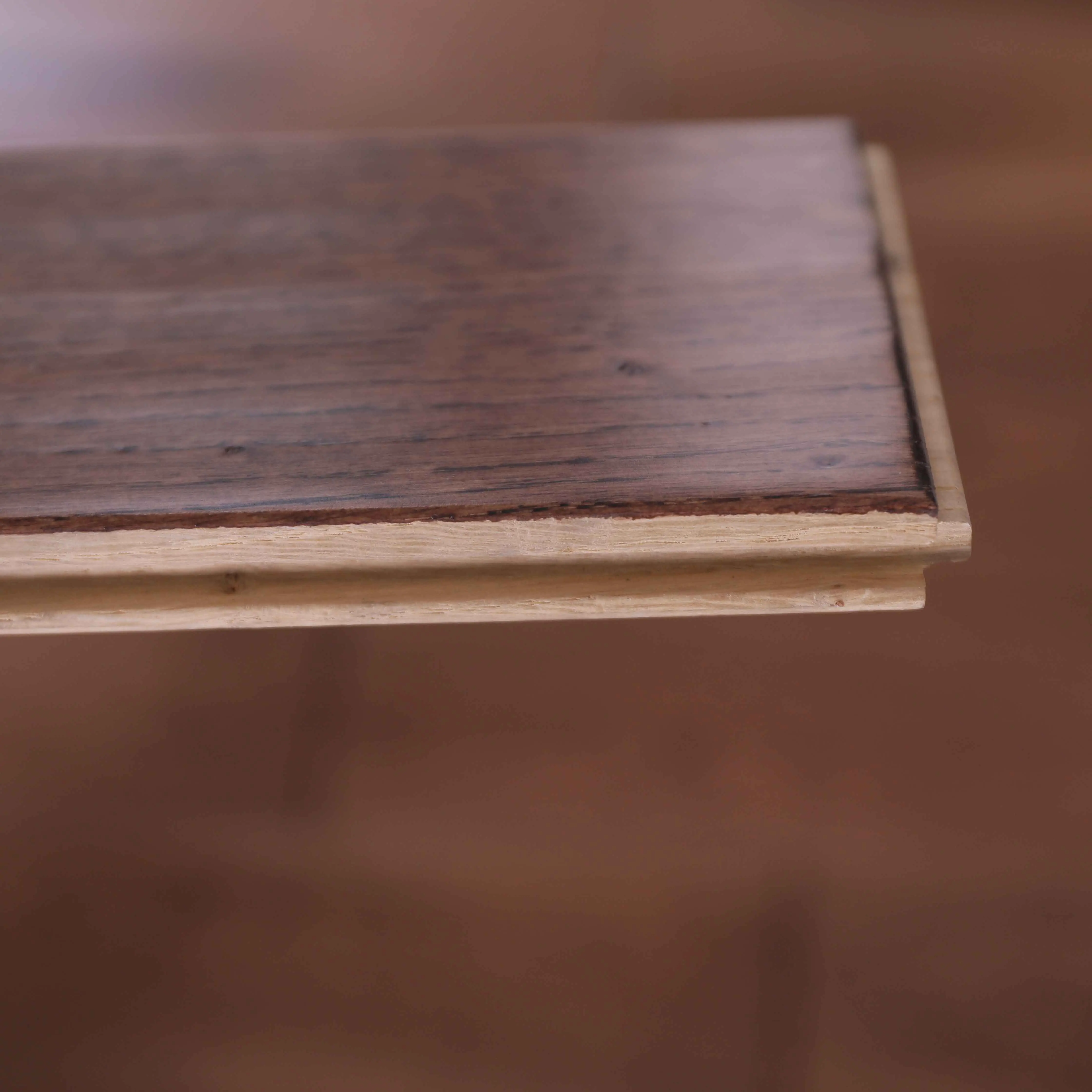 18mm Antique Oak UV Lacquered  Solid Wood Handscraped Flooring