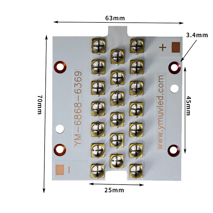 210W InGaN uv led light high power 405nm uv led module for uv curing