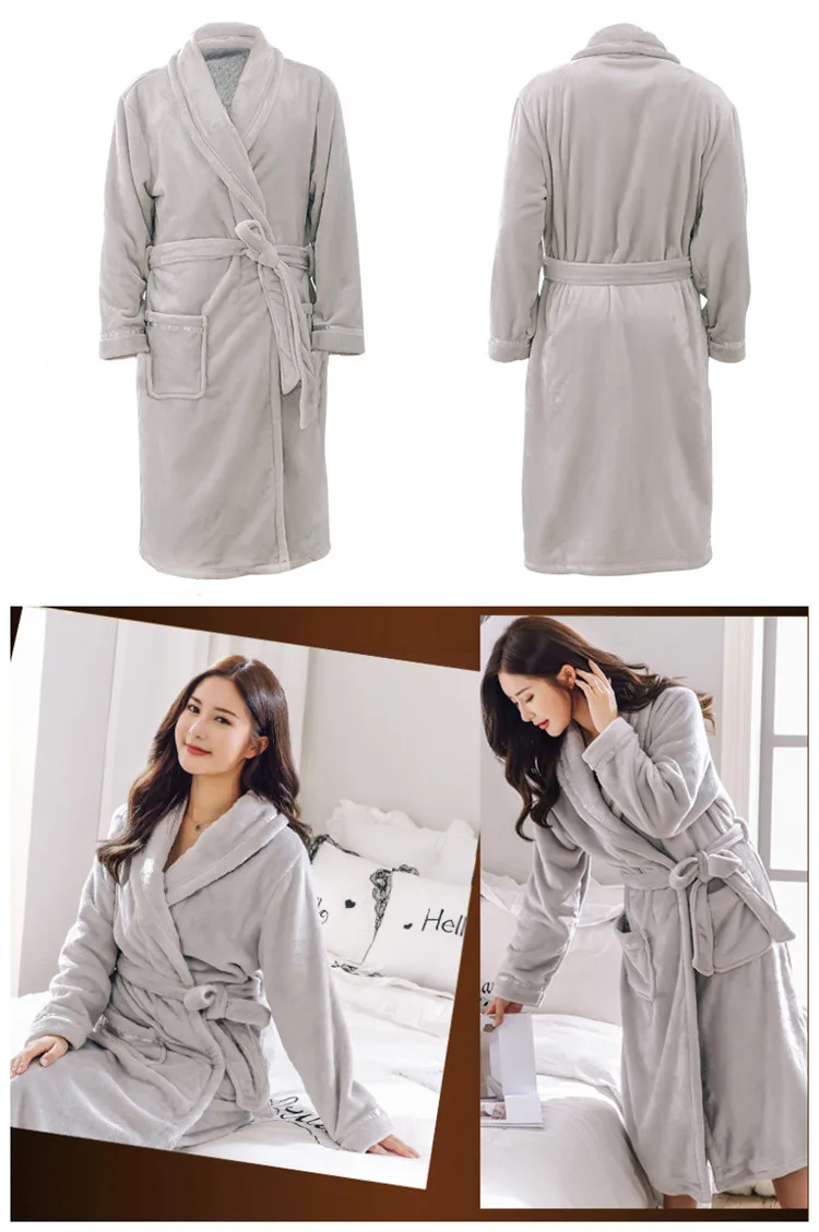 Flannel Fleece Bath Robe