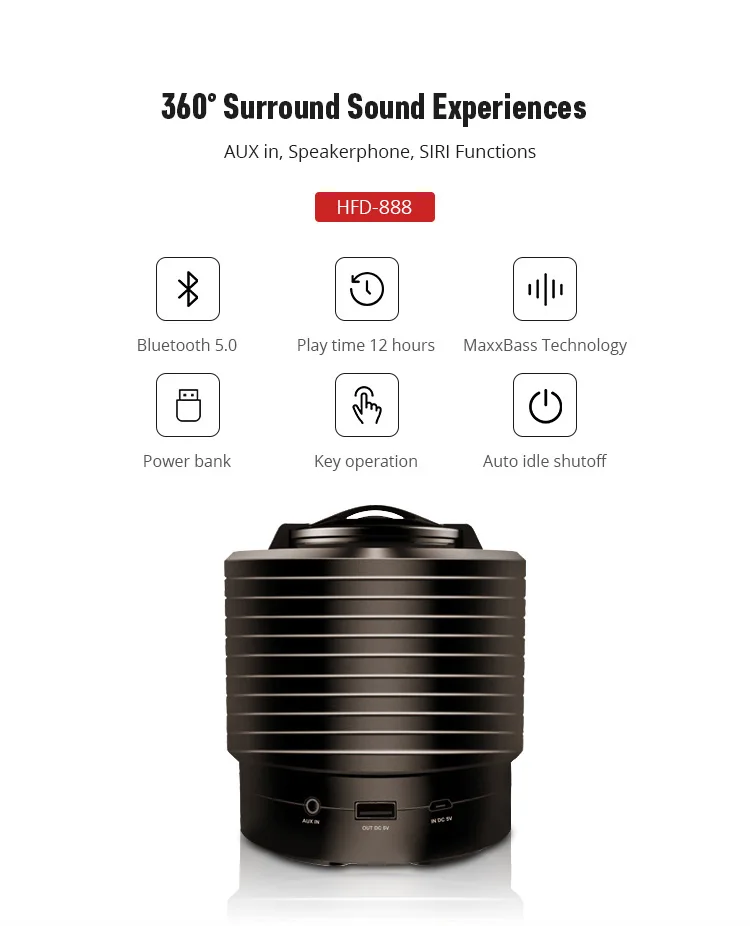 New Design Superior Stereo True Wireless DJ Bluetooth Sound Box With BT connect - ANKUX.COM