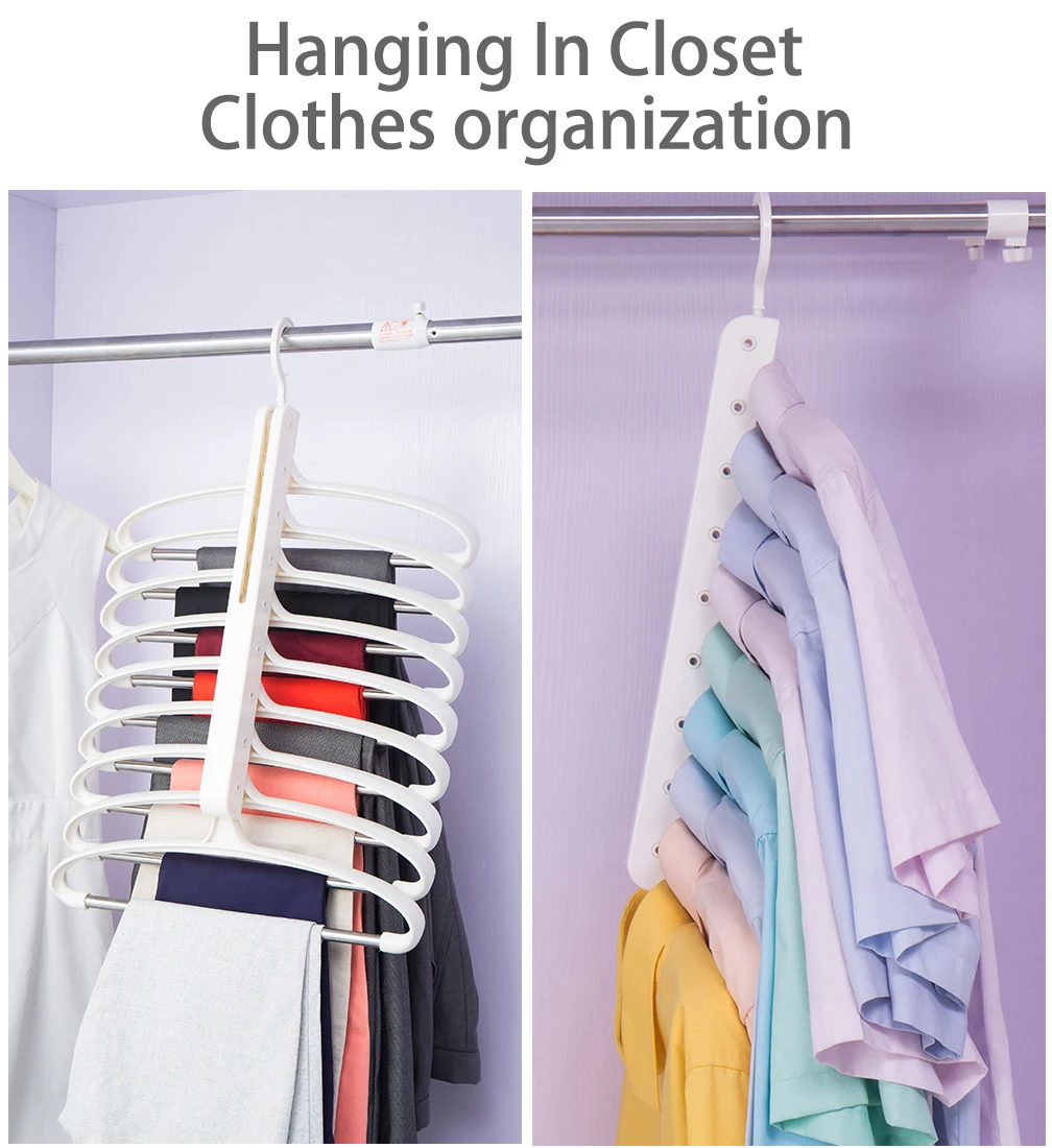 Baoyouni Multi Layer Folded Shirt Organizer Hanger Space Saving Luandry ...