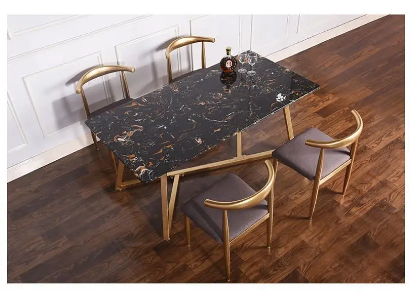 cheap gold 10 seater faux carrara dinner marble table top for restaurant