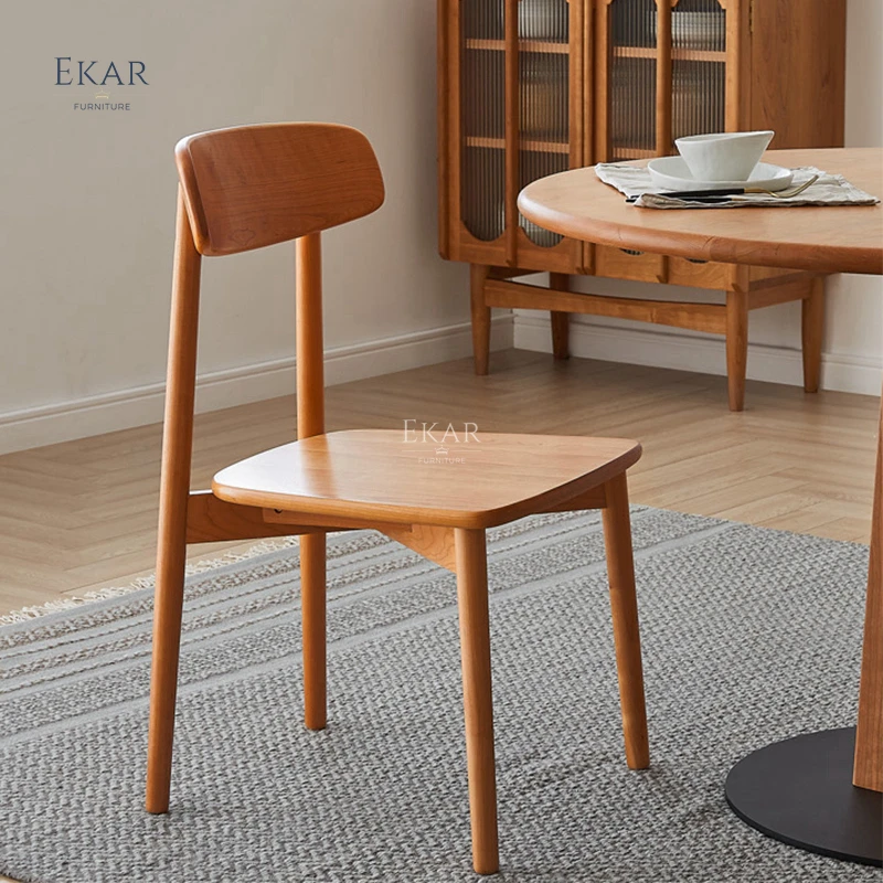 product ekar furniture classic design solid wood dining room chair-61