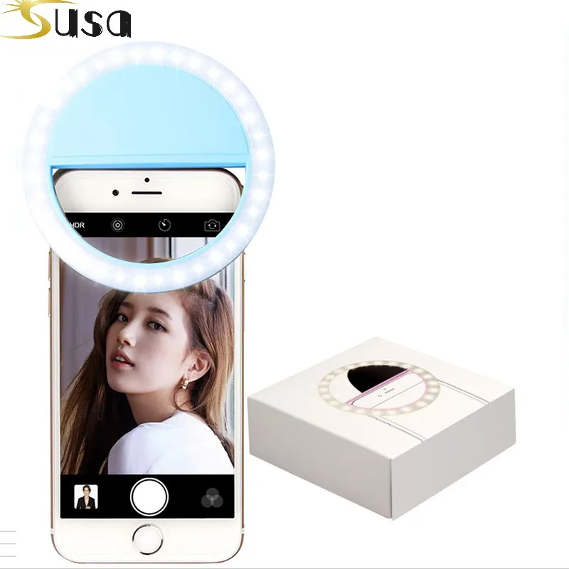 New Ring Light 36 LED Lamps Selfie  for mobile Phone Vlog Ring Light Selfie Fill Light Enhancing USB Charge