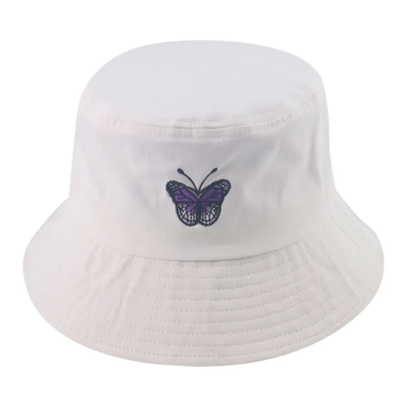 Embroidery Butterfly Bucket Hat 
