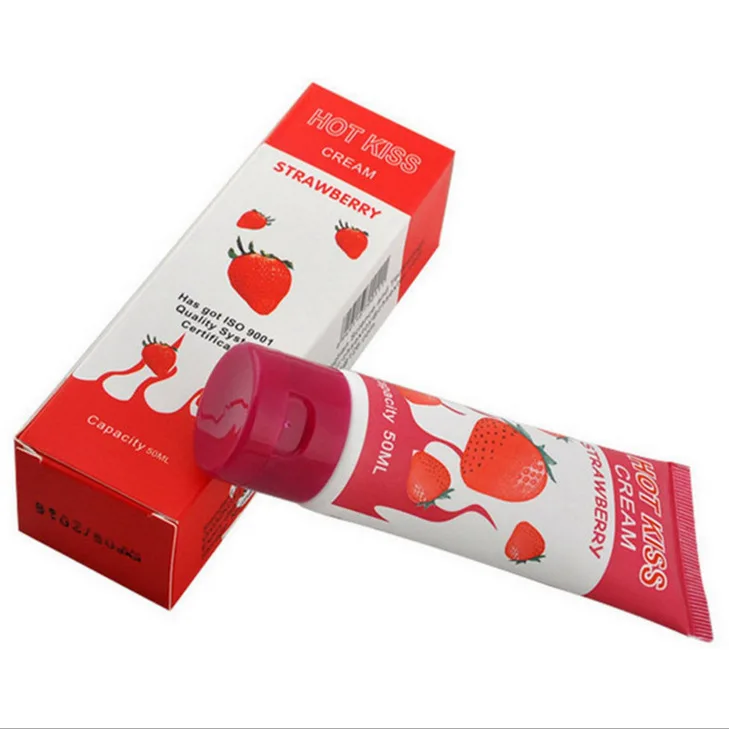 Hot Kiss Lubricant Strawberry Cream Sex Lube Body Massage Oil Lubricant For Anal Sex Grease Oral 