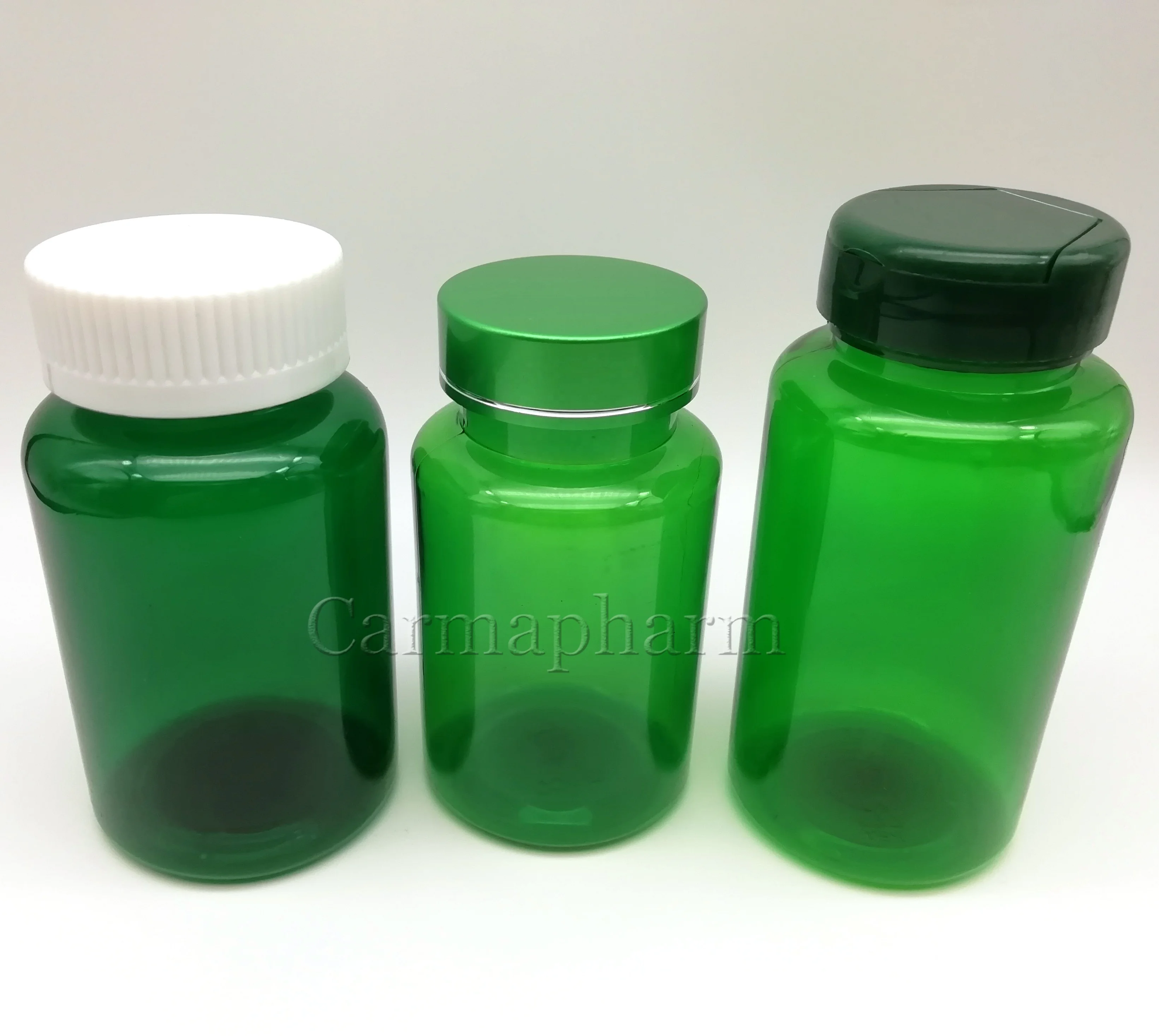 150ml De Color Verde Medicina Cápsula Botellas De Pet Con Uv Tapas