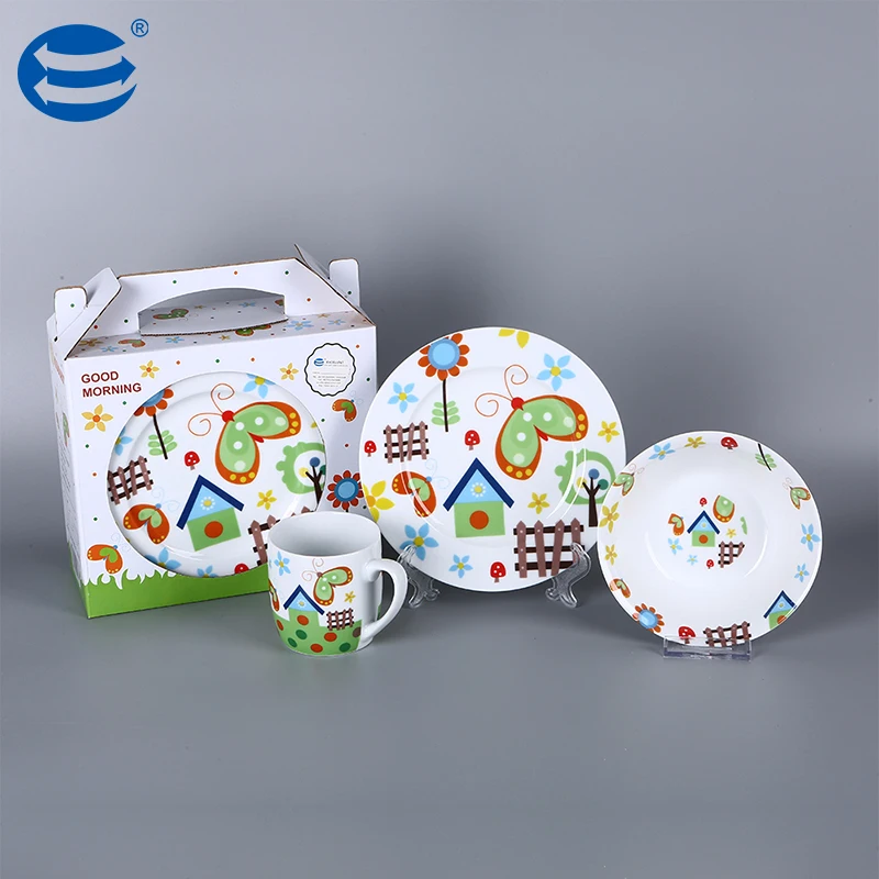 New Design Cute Dinner Set Kids Favorite Ceramic Cereal Bowl And Soup