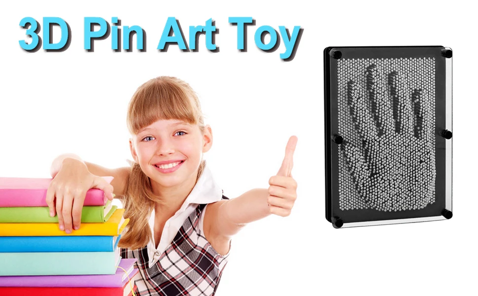 Pin Art Novel 3-Dimensional Pin Sculpture Children Adults Classic Pin Art Toy Sculptures for Kids Adult 