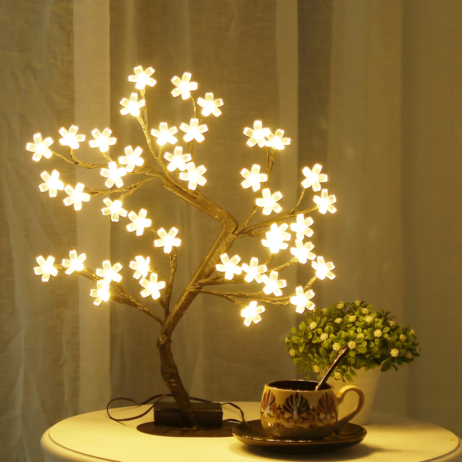 Bolylight Wholesale Christmas Mini Indoor Artificial Decoration Led Cherry Blossom Tree Light For Tree
