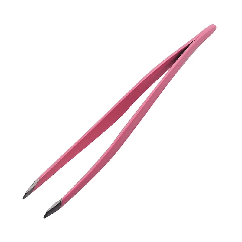 不锈钢眉毛镊子倾斜眉毛夹卸妆