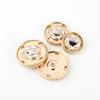 Two part gold alloy Sew On snap button fastener