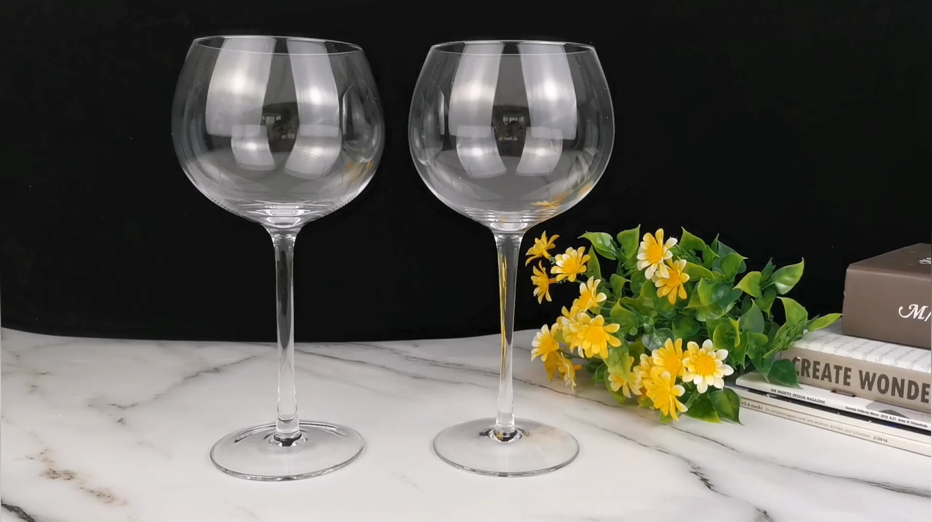 China Factory Wholesale New Arrival Gin Glass Goblet Wine Glass Gold