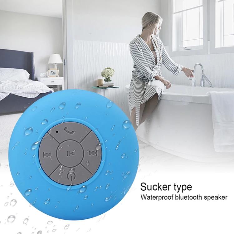 Mini Portable Subwoofer Shower Wireless Blue tooth Speaker Handsfree Receive Call Music Waterproof Suction BTS06 Speakers - ANKUX.COM