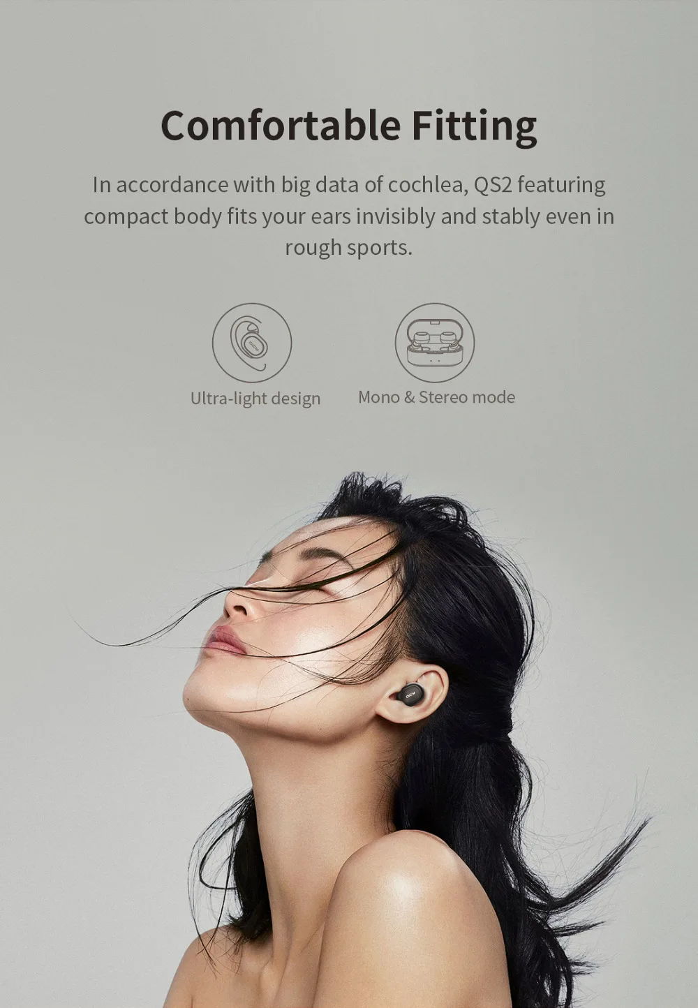 TWS QS2 QCY Bluetooth V5.0 3D Headphones Sports Stereo QCY T2C Wireless Earphones with Dual Mic - ANKUX.COM