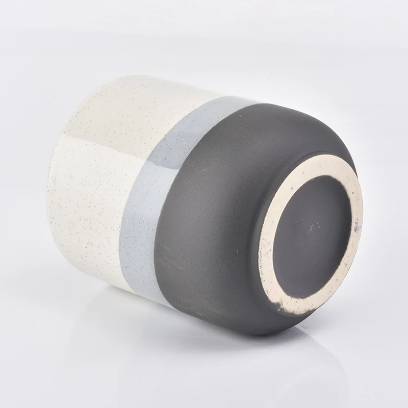 10oz Three Color Ceramic Candle Jars Wholesale